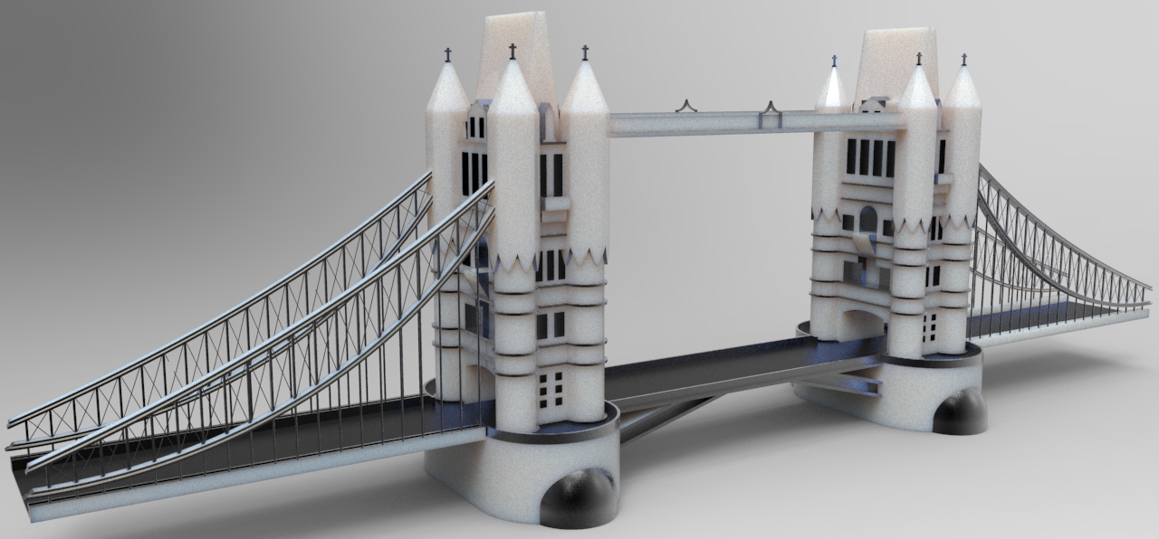 伦敦塔桥（iCader.com与您分享最新的CAD设计工具和创意工业设计3D作品）